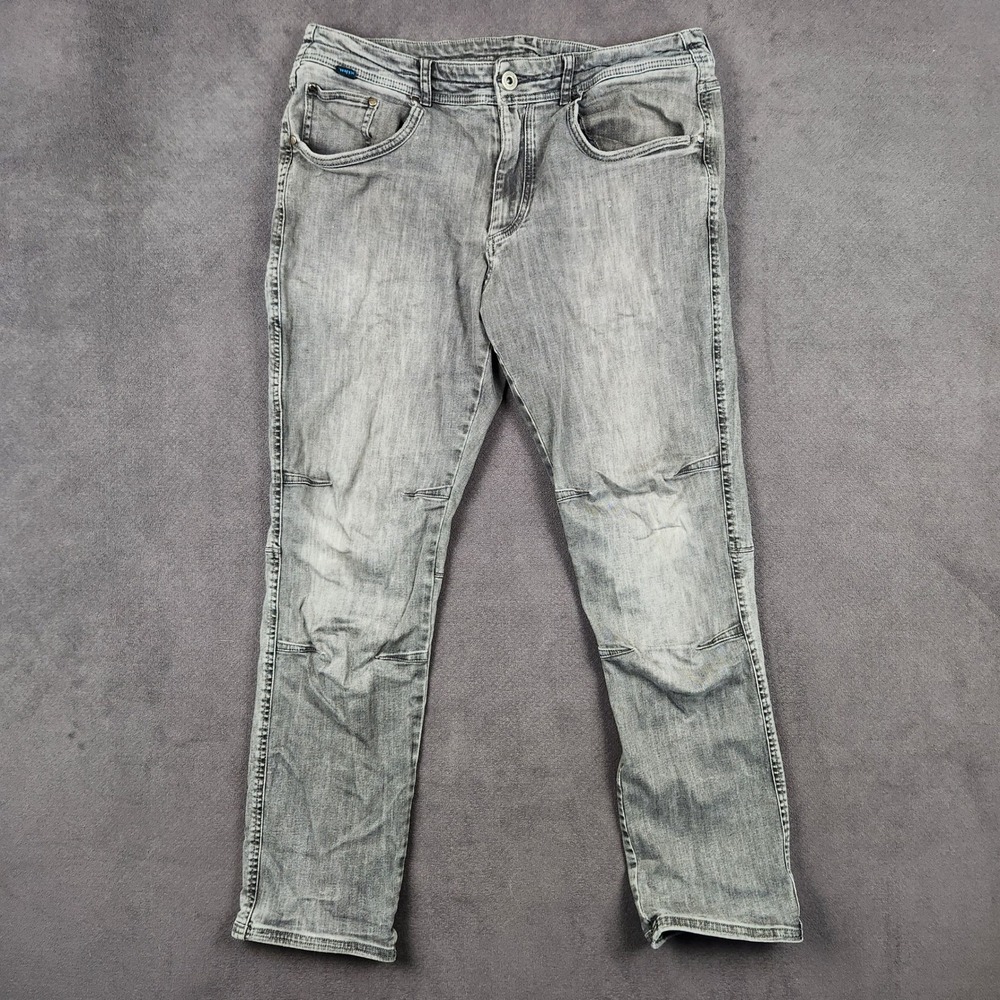 KUHL Rydr Jean Mens 36x32 Gray Indigo Dyed Stretch Outdoor Workwear Pant